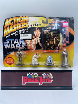 Kenner Star Wars Action Masters Die Cast Metal Collectibles 4 Pack C-3PO | Princess Leia Organa | R2-D2 | Obi-Wan Kenobi