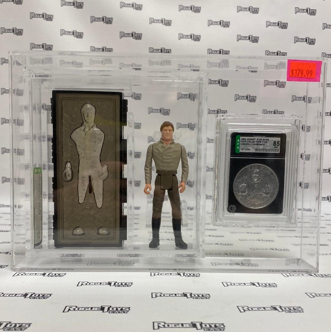 1984 Kenner Star Wars Loose Action Figure Han Solo Carbonite w/ POTF Collectors Coin Han Solo Carbonite