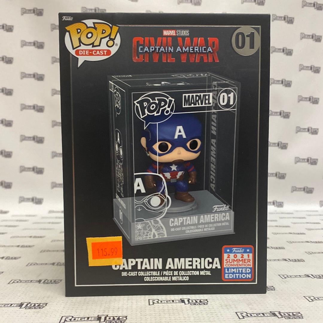 Funko POP! Die-Cast Captain America: Civil War Captain America (Funko 2021 Summer Convention Limited Edition) - Rogue Toys