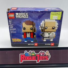 Lego Brick Headz Back to the Future Marty McFly & Doc Brown (Opened, Damaged Box) (Sealed Bags w/ Instructions)