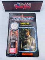 Kenner 1984 Star Wars The Power of the Force Special Collectors Coin Luke Skywalker (In Battle Poncho)