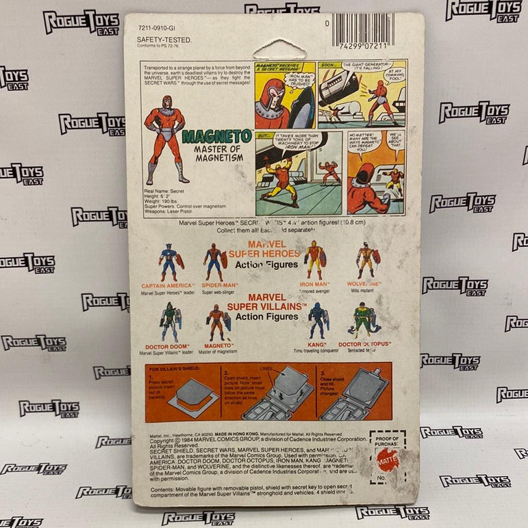 Mattel 1984 Marvel Super Heroes Secret award Magneto and his Secret Shield
