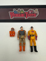 Kenner Vintage M.A.S.K. Bruce Sato w/ Mask & Brad Turner w/o Mask