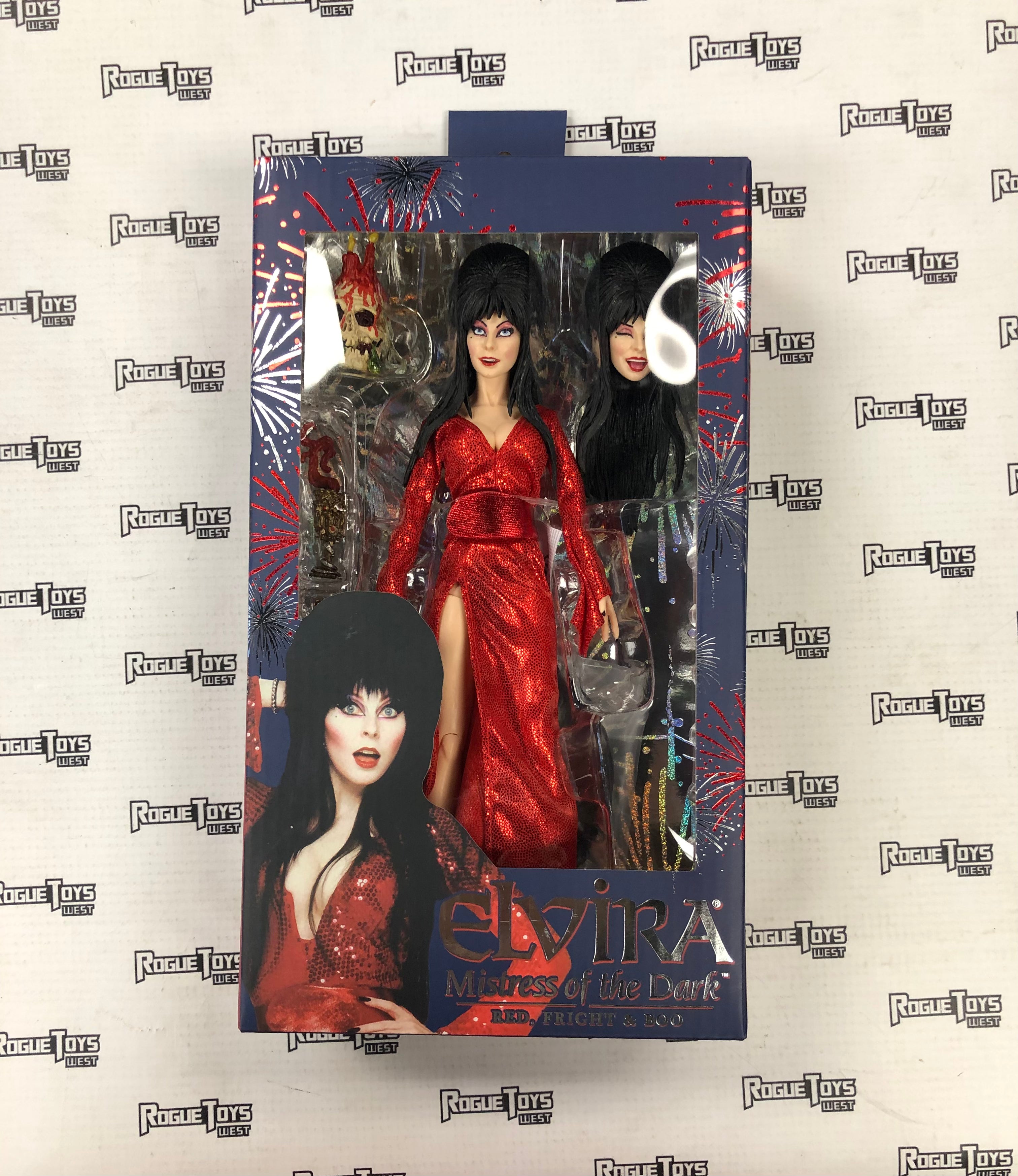 Neca Elvira Mistress of the Dark Red, Fright, & Boo