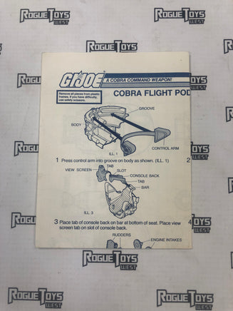 Hasbro GI Joe Vintage Cobra Flight Pod with Blueprints - Rogue Toys