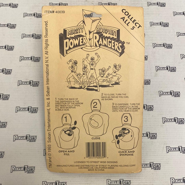 Street players mighty morphin power rangers candy dispenser blue power