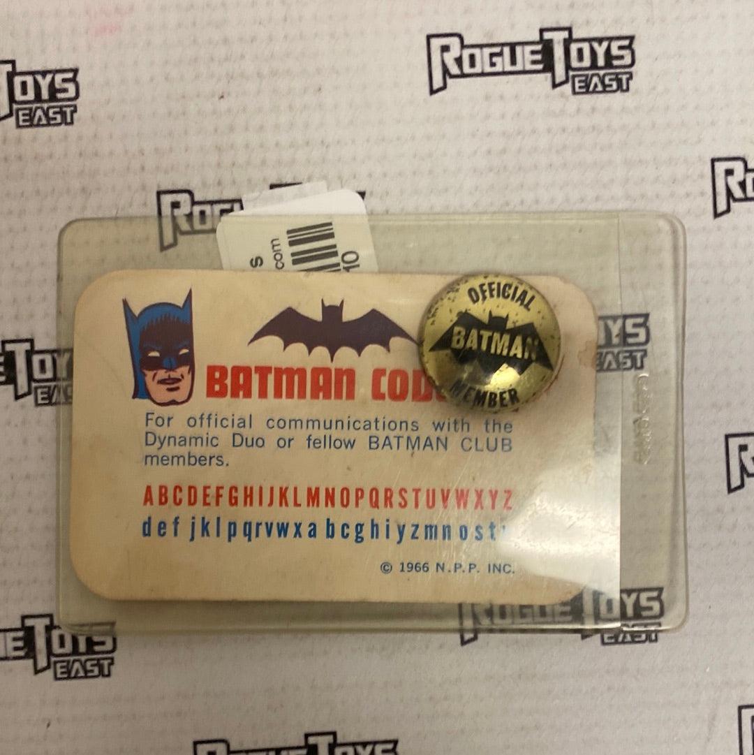 Golden Records 1966 Batman Box Set Official Member Button and Club/Code Card - Rogue Toys