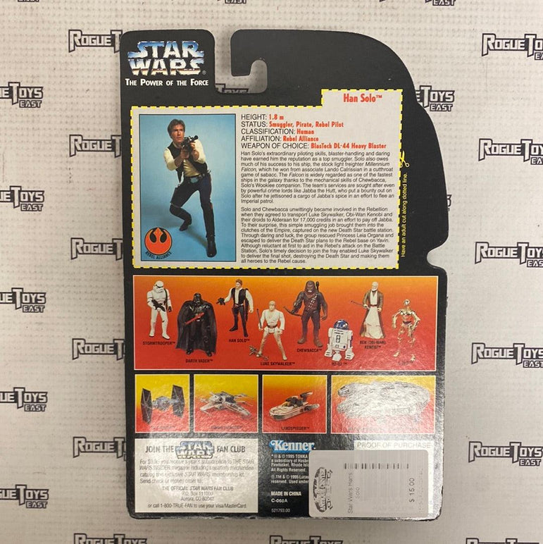 Kenner Star Wars The Power of the Force Han Solo with Heavy Assault Rifle and Blaster - Rogue Toys