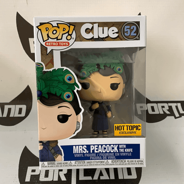 Funko POP! Retro Toys Clue Mrs. Peacock With The Knife #52 Hot Topic Exclusive - Rogue Toys
