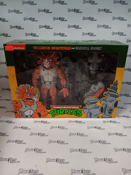 Neca Teenage Mutant Ninja Turtles Cartoon Triceraton Infantryman & Roadkill Rodney