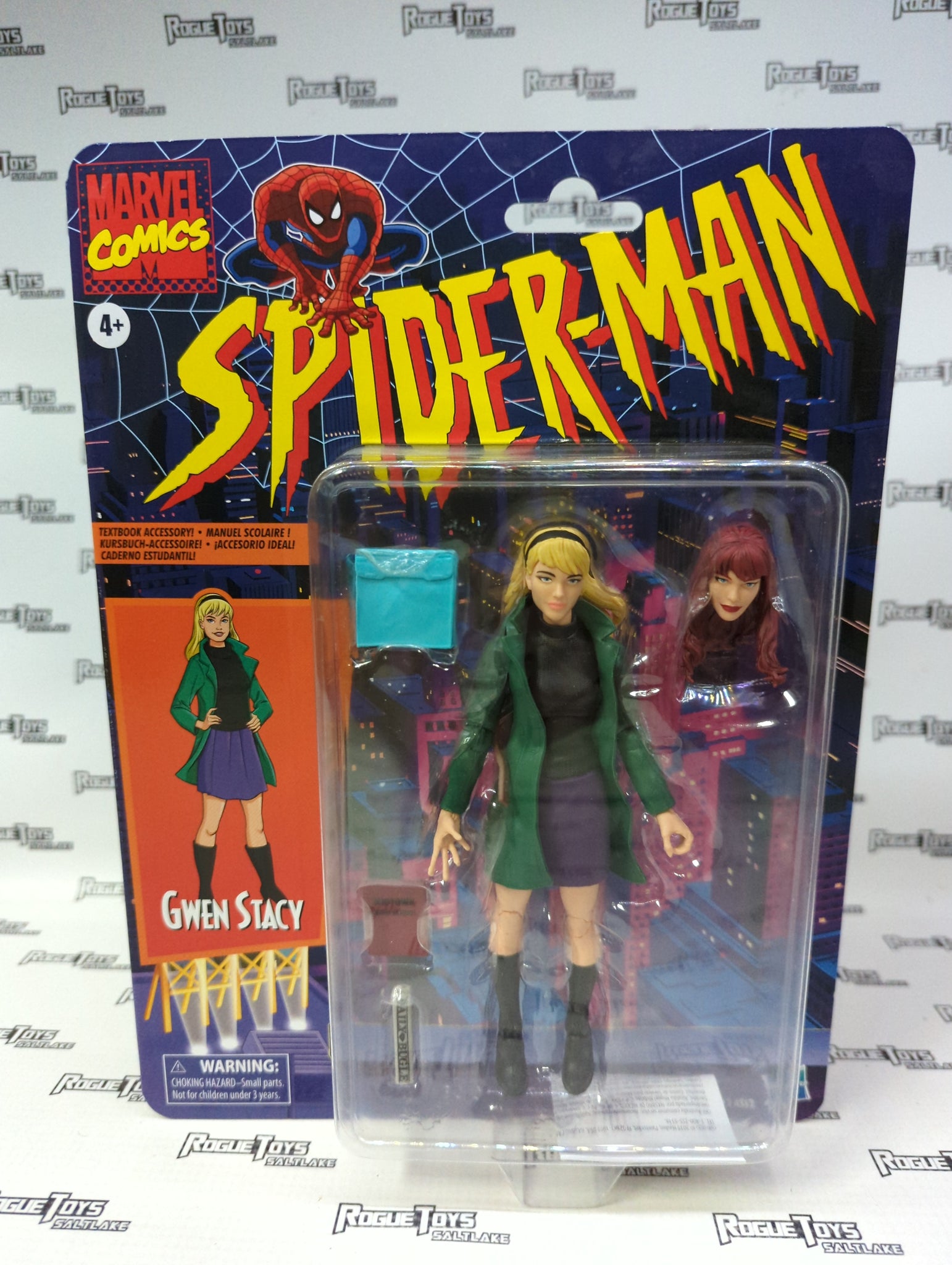 Hasbro Marvel Legends Series Spider-Man Retro Card Gwen Stacy| Rogue Toys