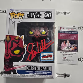 Funko POP STAR WARS 647- DARTH MAUL (autographed with JSA COA)