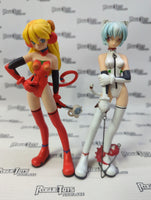 Wonder Showcase Plus Neon Genesis Evangelion Ayanami Rei & Sohryu Asuka Langley Grimrock! Mix Edition PVC Statue Set