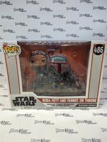 Funko POP! Television Moments Star Wars Boba Fett and Fennec on Throne 486