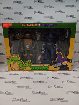 Neca Teenage Mutant Ninja Turtles Cartoon Michelangelo vs Foot Soldier