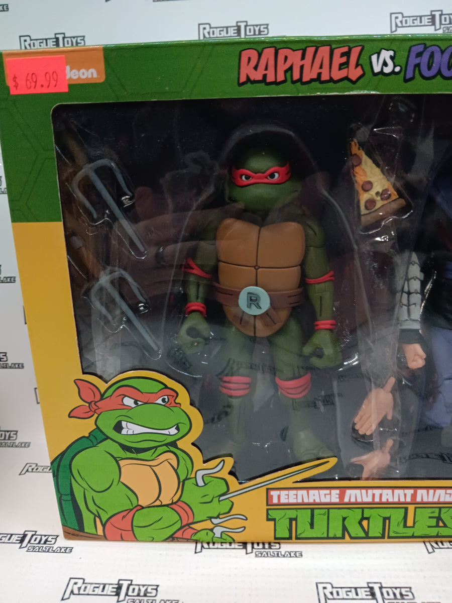 Neca Teenage Mutant Ninja Turtles Cartoon Raphael vs Foot Soldier ...