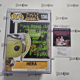 Funko POP STAR WARS Rebels 136- Hera (autographed with JSA COA)