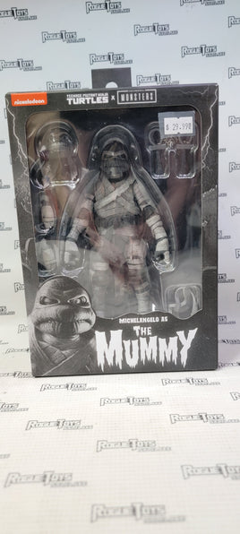 NECA Teenage Mutant Ninja Turtles (TMNT) x Universal Monsters Michelangelo as The Mummy Ultimate Action Figure (B+W)