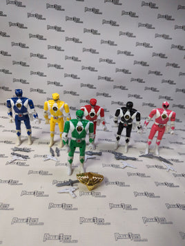 Bandai Vintage Mighty Morphin' Power Rangers Flip- Head set of 6