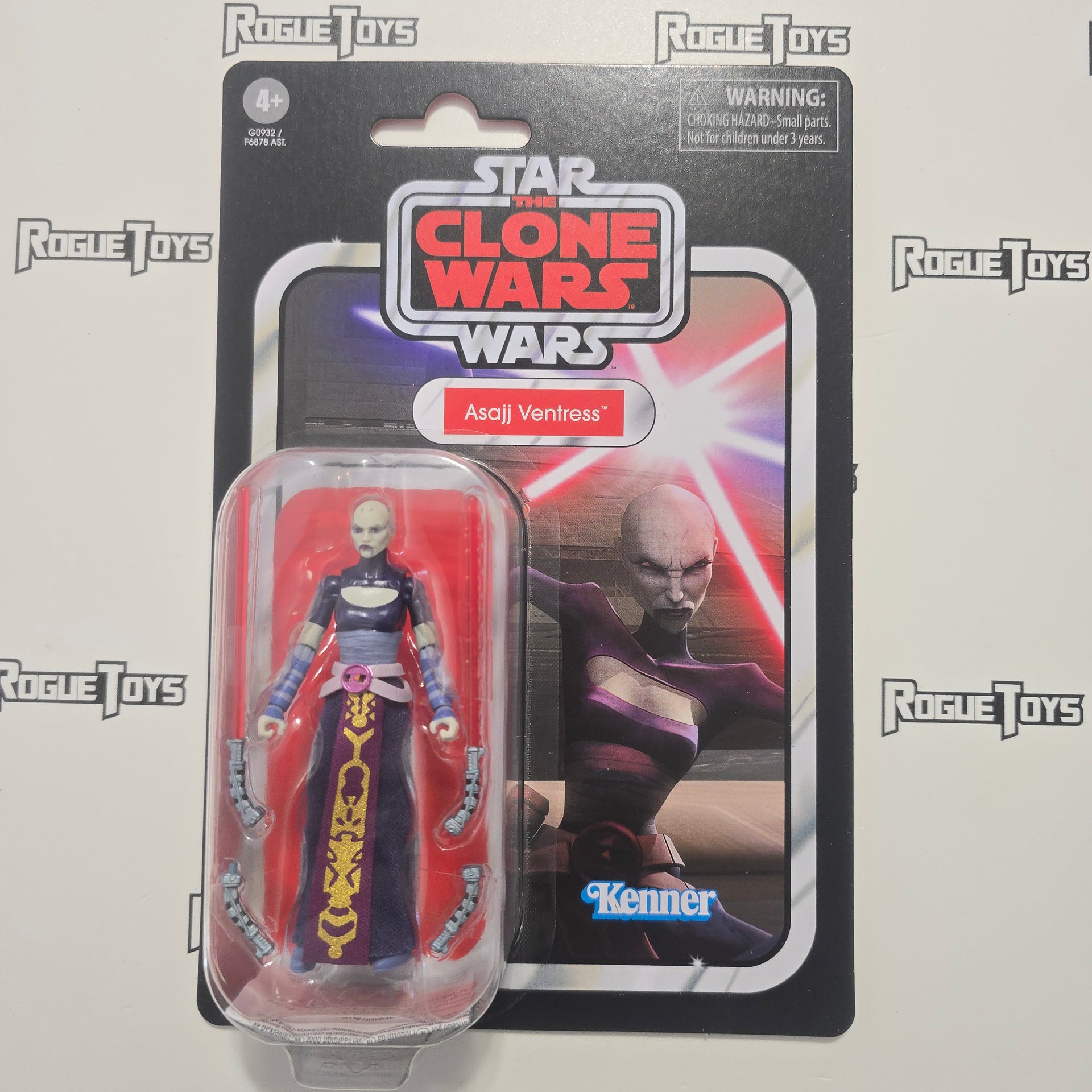 Star Wars Vintage Collection – Figurine Asajj Ventress 9,5 Cm, The Clone Wars, Avec 4 Accessoires