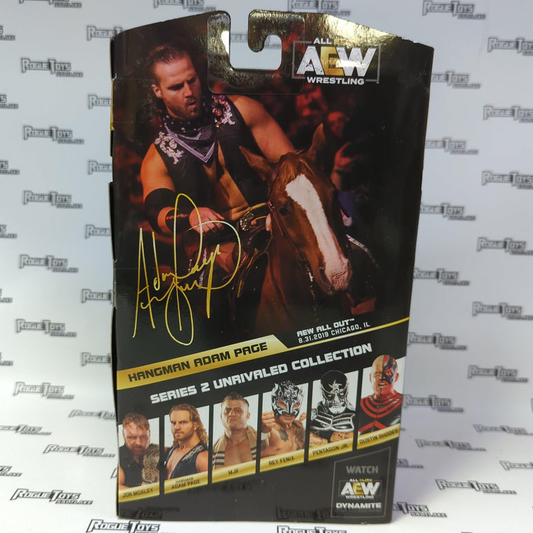 Jazwares AEW Unrivaled Collection Series 2 SIGNED Hangman Adam Page - Rogue Toys