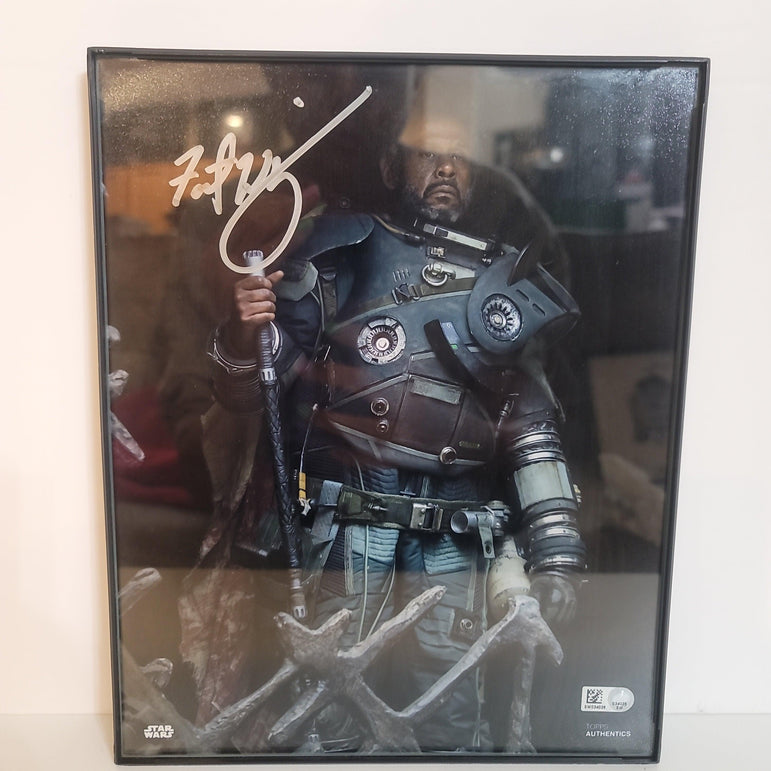 Autographed Star Wars Saw Gurrera Photo Forrest Whitaker