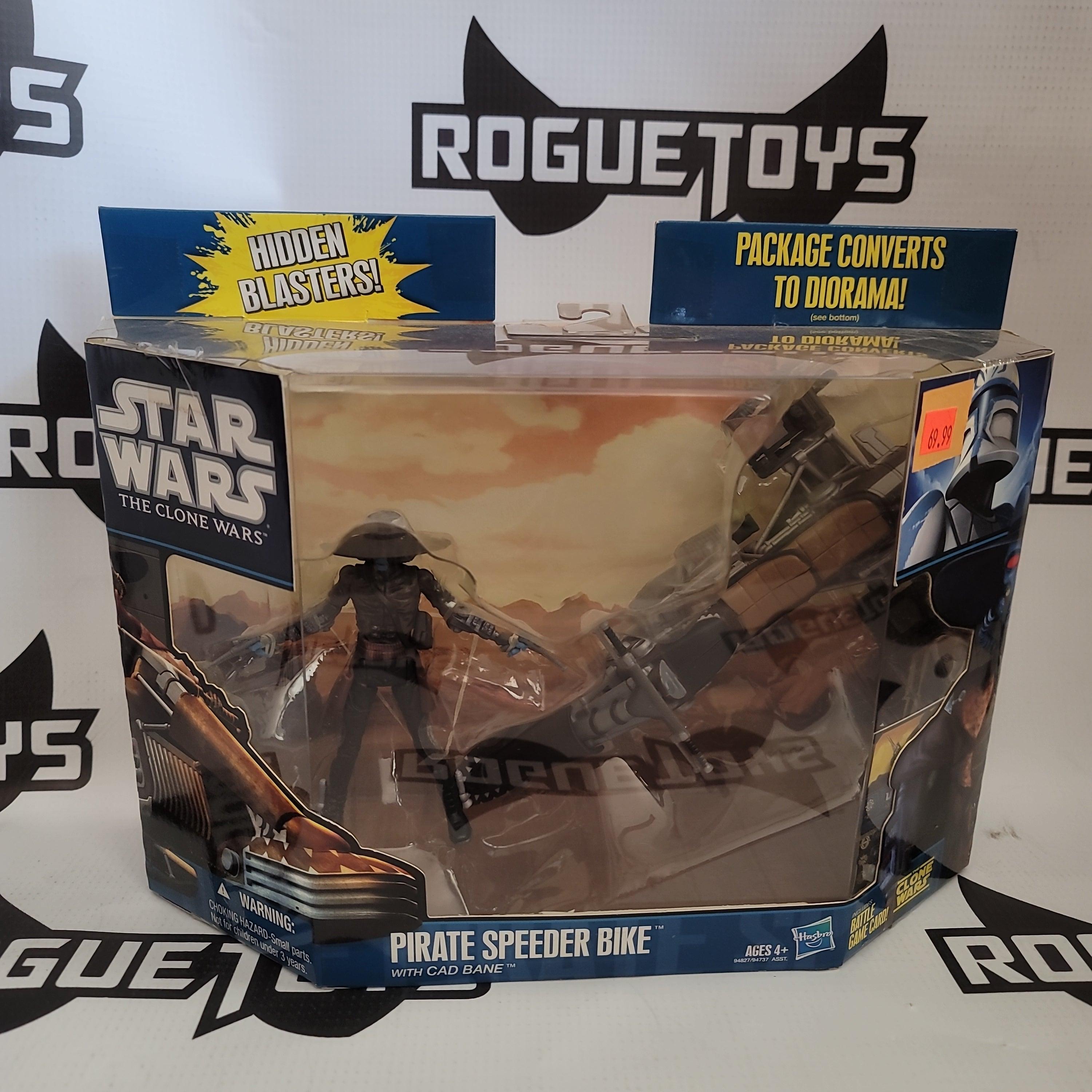 Hasbro Star Wars clone Wars pirate speeder bike with CAD bane - Rogue Toys