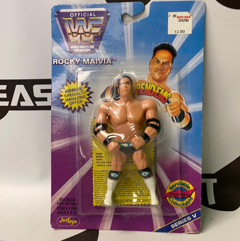 Justoys WWF Bendems Series 5 Rocky Maivia