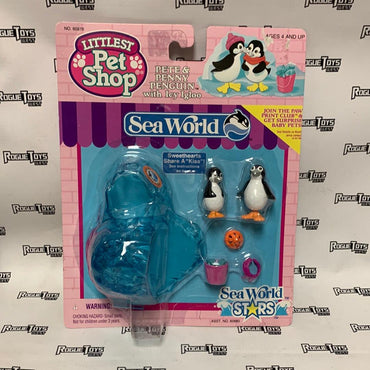 SEA WORLD - LITTLEST PET SHOP - PETE & PENNY PENGUIN WITH ICY IGLOO