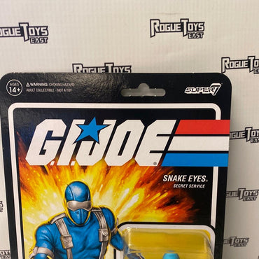 Super 7 ReAction GI Joe Secret Service Snake Eyes - Rogue Toys