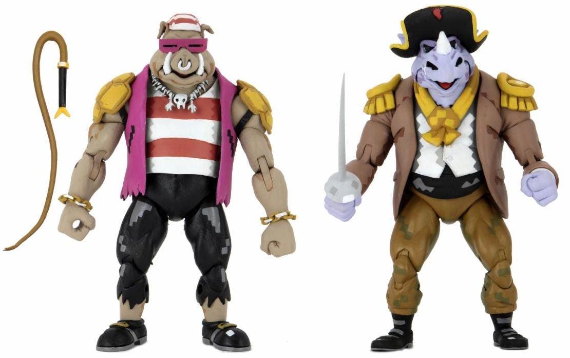 NECA TMNT Turtles In Time Bebop and Rocksteady No discounts