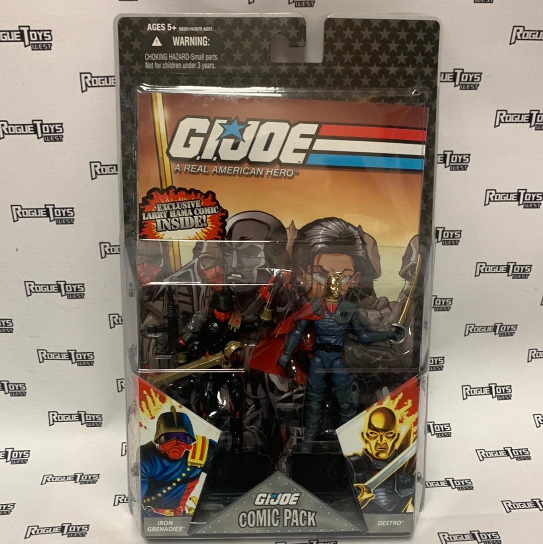 HASBRO - GI JOE COMIC PACK - IRON GRENADIER & DESTRO (GOLD MASK 