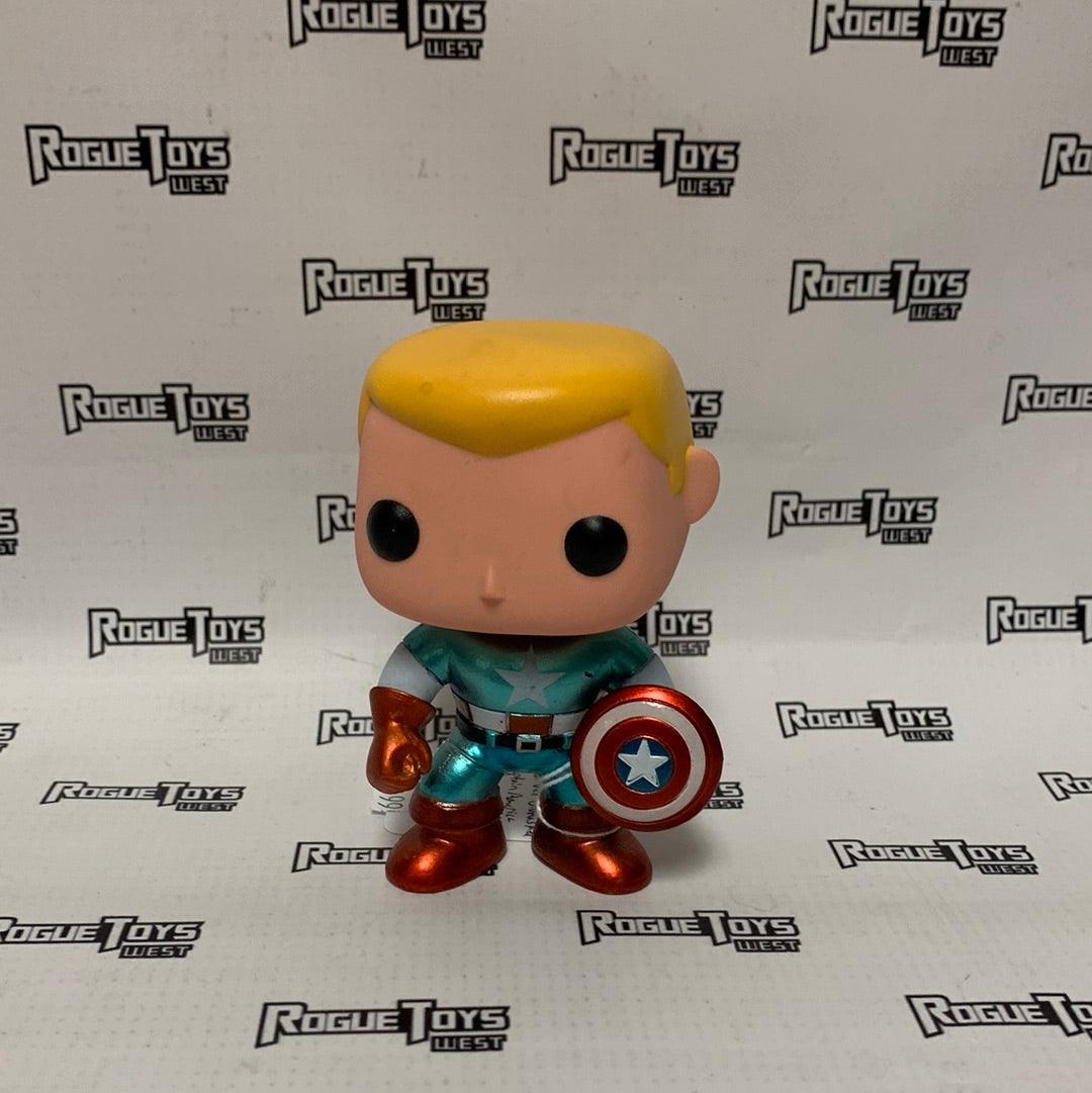 Funko Pop MARVEL Unmasked Captain America outlets 06 Comikaze exclusive metallic !