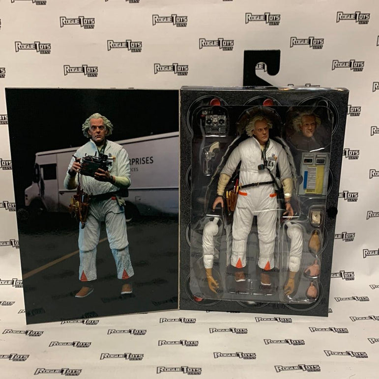 NECA - REEL TOYS - BACK TO THE FUTURE - ULTIMATE ‘DOC’ BROWN ‘HAZMAT SUIT’ - Rogue Toys